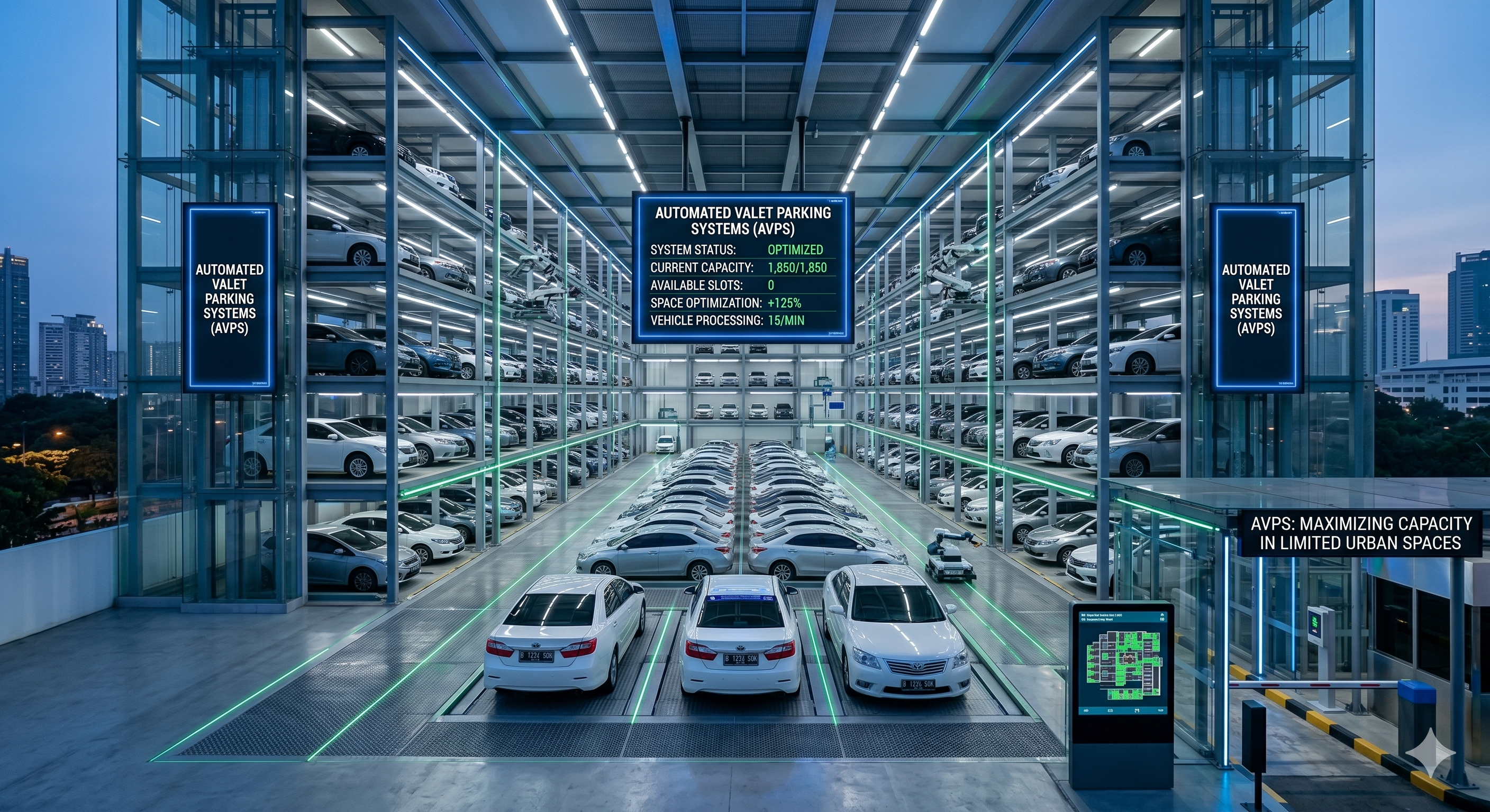 Automated Valet Parking Systems (AVPS): Maximizing Capacity in Limited Urban Spaces